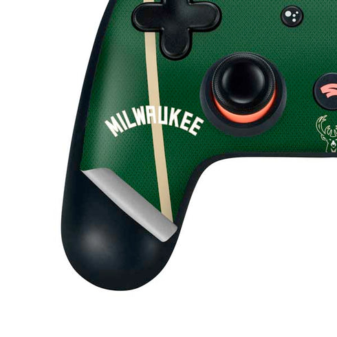 NBA Milwaukee Bucks Jersey Google Stadia Controller Skin